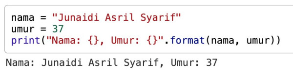 Memformat Output dengan Fungsi Print() dan Metode format() dalam Python